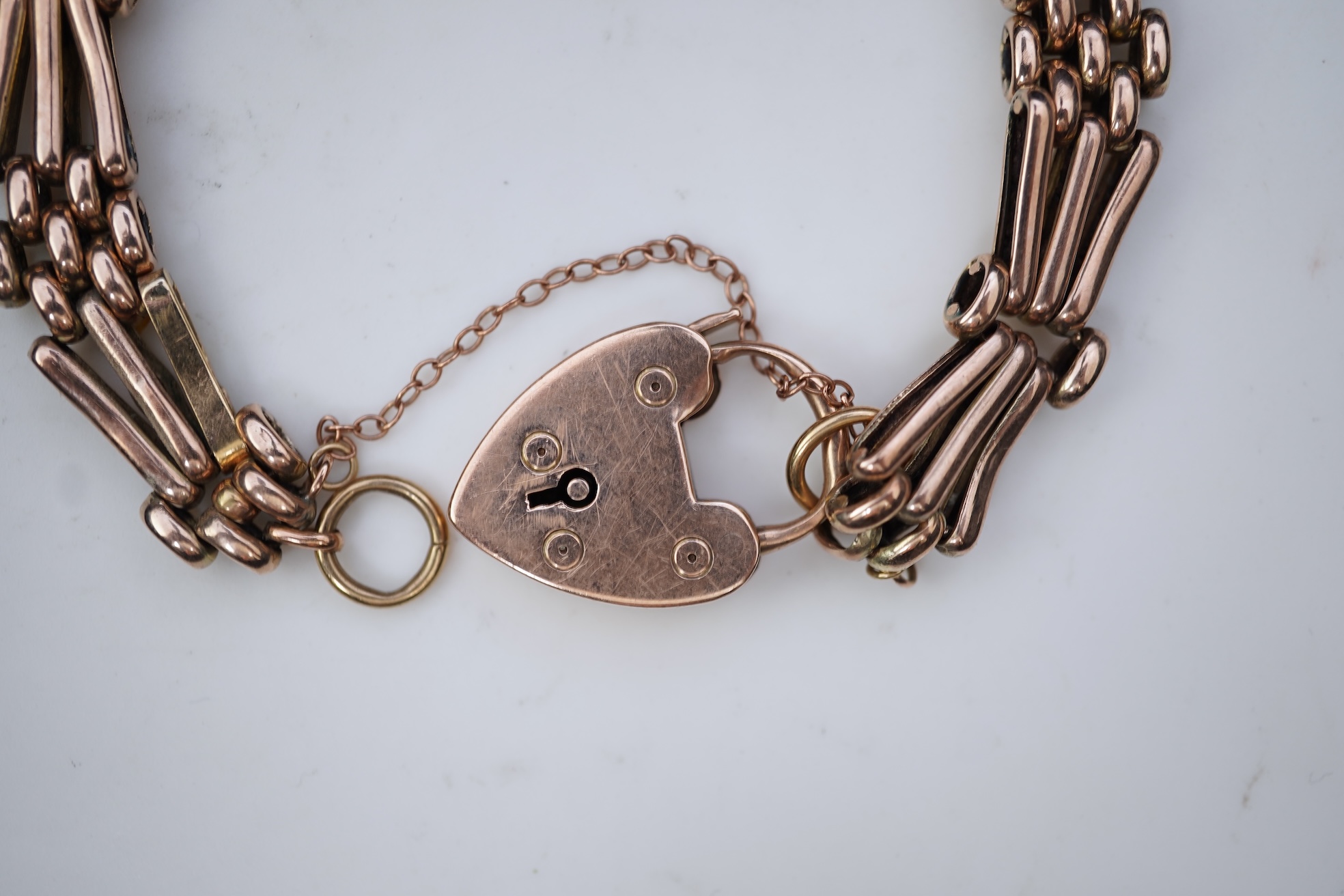 An Edwardian 9ct gold bracelet, England, circa 1902